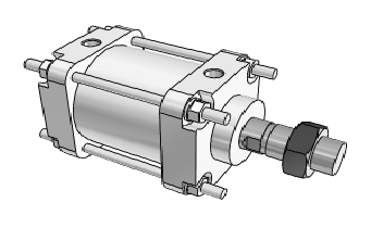 單作用氣缸的工作原理,適用于低沖擊和低沖程應(yīng)用